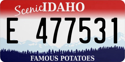 ID license plate E477531