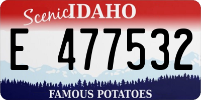 ID license plate E477532
