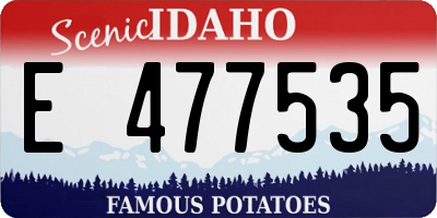 ID license plate E477535