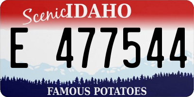 ID license plate E477544