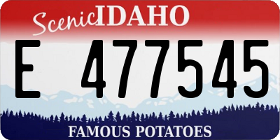 ID license plate E477545