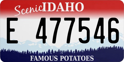 ID license plate E477546