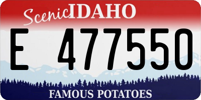 ID license plate E477550