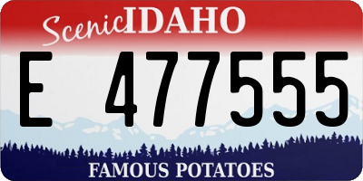 ID license plate E477555