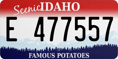 ID license plate E477557