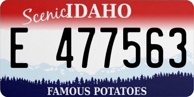 ID license plate E477563