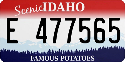 ID license plate E477565