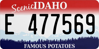 ID license plate E477569