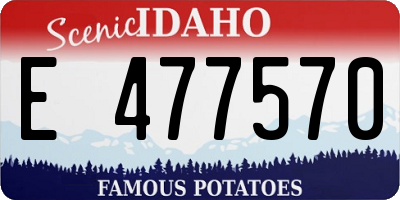 ID license plate E477570