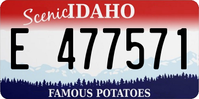 ID license plate E477571