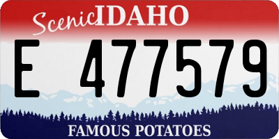ID license plate E477579