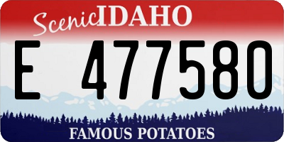 ID license plate E477580