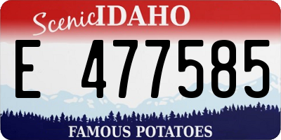 ID license plate E477585
