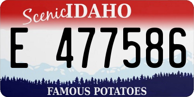ID license plate E477586