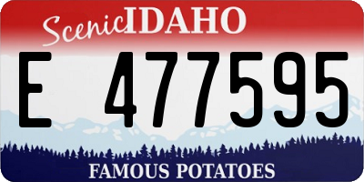 ID license plate E477595