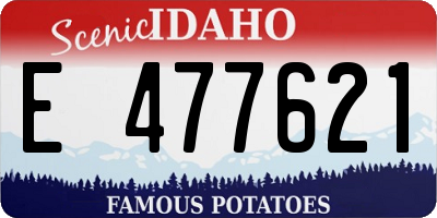 ID license plate E477621