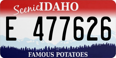 ID license plate E477626