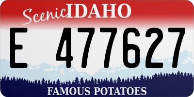 ID license plate E477627