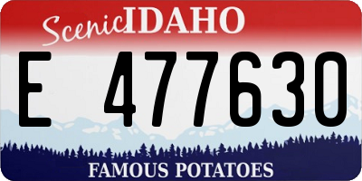 ID license plate E477630