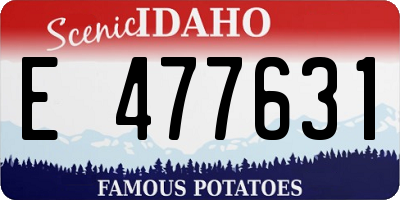ID license plate E477631
