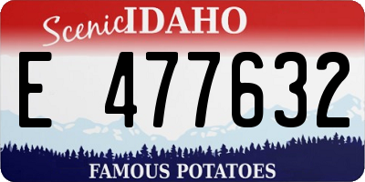 ID license plate E477632