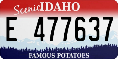ID license plate E477637