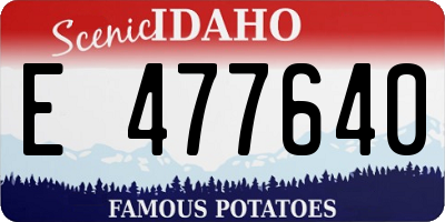ID license plate E477640