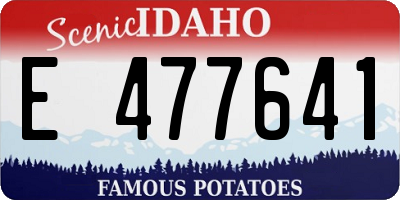 ID license plate E477641
