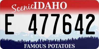 ID license plate E477642