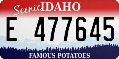 ID license plate E477645