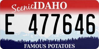 ID license plate E477646