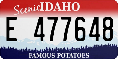 ID license plate E477648