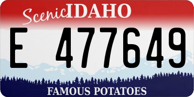 ID license plate E477649
