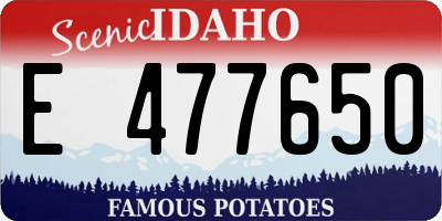 ID license plate E477650