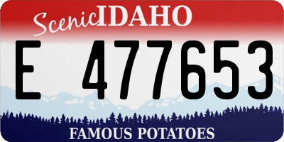 ID license plate E477653