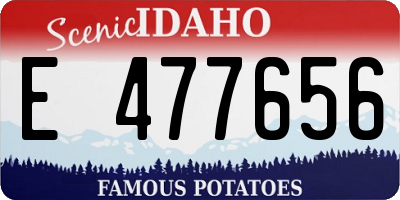 ID license plate E477656