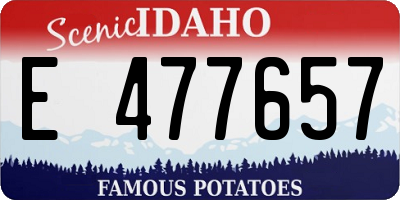 ID license plate E477657