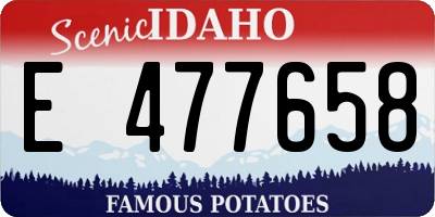 ID license plate E477658