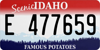 ID license plate E477659