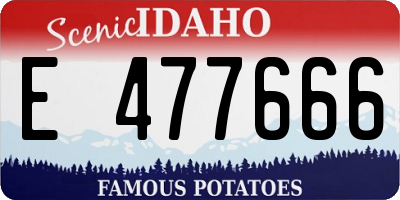 ID license plate E477666