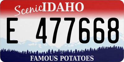 ID license plate E477668