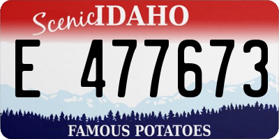 ID license plate E477673