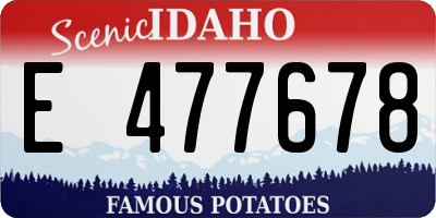 ID license plate E477678