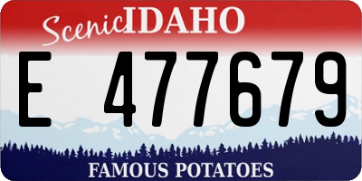 ID license plate E477679
