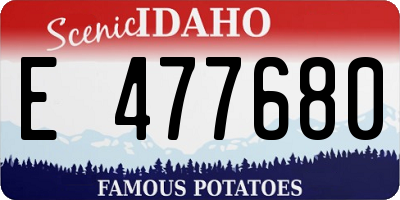 ID license plate E477680