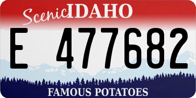 ID license plate E477682