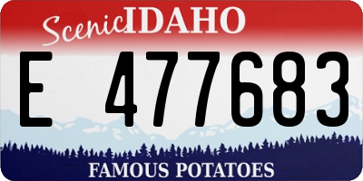 ID license plate E477683