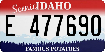ID license plate E477690