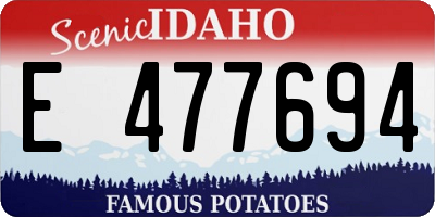 ID license plate E477694
