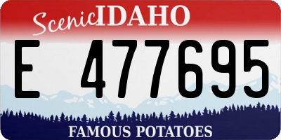 ID license plate E477695